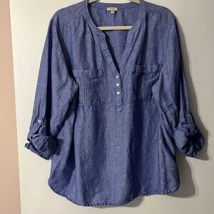 Talbots linen blouse
